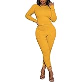 Nimsruc Sweater Two Piece Outfits For Women Knit Set