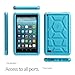 Poetic TurtleSkin Fire 7 2017 Rugged CaseHeavy Duty Protection Silicone and Sound-Amplification Feature Cover for All-New Amazon Fire 7 (7th Generation,2017 Release) Blue