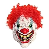 XIAO MO GU Latex Scary Devil Clown Mask For Halloween Party Cosplay Costumes Face Mask Adult