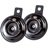 HELLA 012588011 Motorcycle Series Black 12V Disc Horn Kit (Universal Fit-Set/Box)