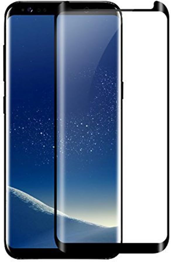 Coovoo Tempered Glass Screen Protector for Samsung Galaxy S8 Plus Full Protection 9H Tempered Glass HD Clear Galaxy S8 Plus Screen Protector Ultra Transparency Bubble-Free, Full HD, Anti-Fingerprint and High Quality (Black)