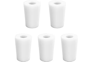 stonylab Silicone Stoppers, 5-Pack Standard 1# Natural Silicone Stoppers with 8 mm Aperture Single-Hole