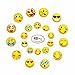 GEORLD Wafer Paper Edible Cupcake Topper Emoji Birthday Party Cake Decoration DIY Emoji Lollipop,36 Counts,Mixed by Two Size