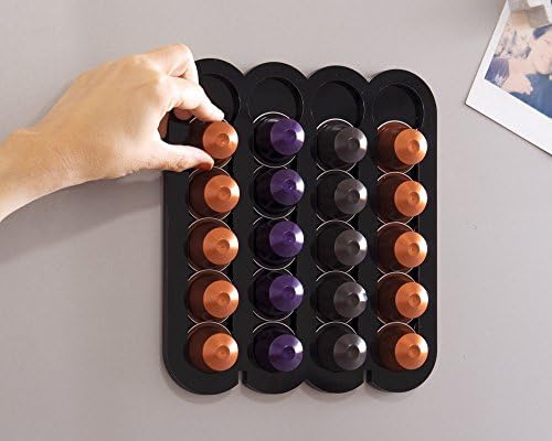 Black Nespresso 20 pods holder capsule Magnetic storage