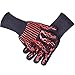 KI Store BBQ Gloves Extreme Heat Resistant 932°F Grill Gloves Long Sleeves Washable Barbecue Oven Mitts for Kitchen Grilling Hand Protection