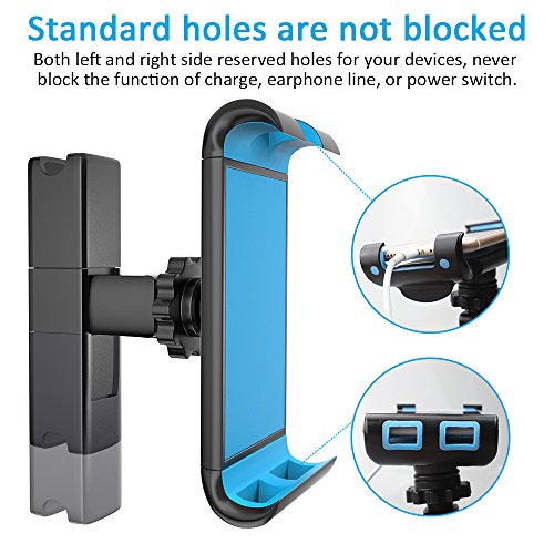 Car Headrest Mount, Pobon Car Seat Tablet Holder for iPad Mini 2/3/4, iPad Pro/Air, iPhone Xs Max/XS/XR/X/8 Plus/7/7 Plus/6s, Samsung Galaxy Tab Note 9/S9, Fire 7/8 HD, All 4-10.5" Devices (Blue)