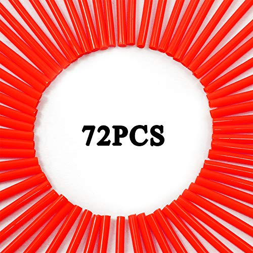 72Pcs Universal Spoke Skins Covers,Wheel Spoke Wraps Skins Pipe Trim Decoration Protector For Motorcycle Dirt Bike Yamaha Honda BMW Suzuki Kawasaki(red)