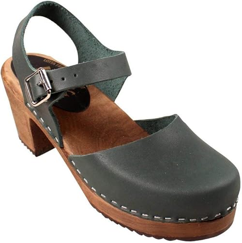dark brown clogs