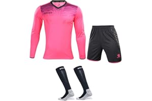 KELME Soccer Goalkeeper Jersey Uniform Kit - Mens Padded Football Goalie Shirt, Shorts and Socks - Kids and Adult Sizes