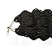 6Packs 18'' Wavy Senegalese Twist Crochet Braid Hair Wavy Ends Synthetic Hair Extensions for Black Women (18