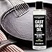 Caron Doucet - Cast Iron Care Bundle - Cast Iron Oil & Cast Iron Soap - 100% Plant Based Formulation - Helps Maintain Seasoning on All Cast Iron Cookware. (8oz Cylinder)