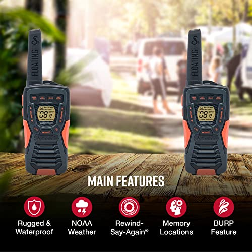Cobra ACXT1035R FLT Floating Walkie Talkies for Adults Waterproof