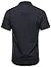 Small Diamond Dot Patterned Button Down Short Sleeves Shirt Navy Size L