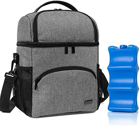 Teamoy Double Layer Breastmilk Cooler Bag with Ice Pack, Travel