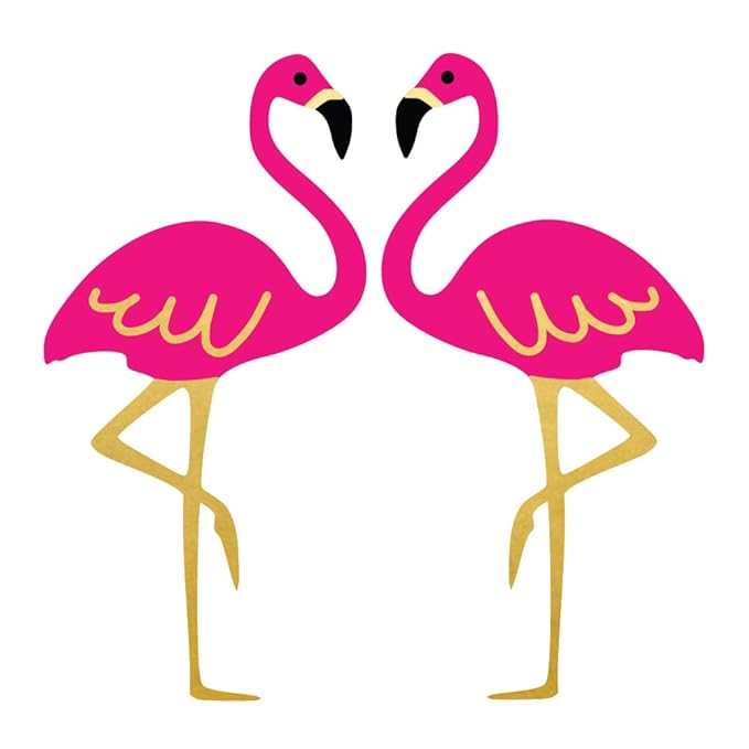 Amazon Com Flamingo Set Of 25 Premium Waterproof Pink And Metallic Gold Temporary Jewelry Foil Flash Tattoos Flamingo Tattoo Tropical Party Luau Kids Tattoo Party Favors Party Supplies Beach Beauty