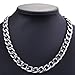 Trendsmax 11mm Mens Boys Curb Cuban Link Chain Silver Tone Stainless Steel Necklace 22inch