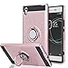 Xperia XA1 Ultra Case with HD Screen Protector,Ymhxcy 360 Degree Rotating Ring & Bracket Rubber Dual Layer Shock Bumper Resistant Back Cover for Xperia XA1 Ultra(6