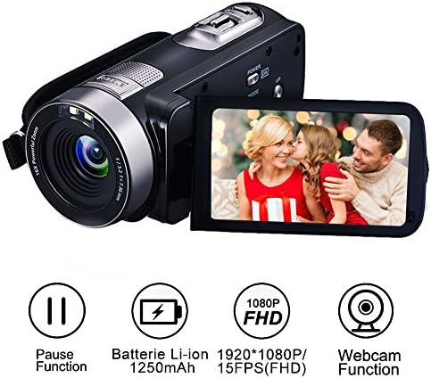 Camcorder Camera Full HD 1080p 24.0MP Digital Video Webcam Recorder 16x Digital Zoom 3 Inch Screen HDMI Output With Remote Control