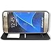Galaxy S7 Case,Window View With Invisible Magnetic Closure Flip Leather Wallet Cover Folio Case Stand Card Holder Slot for Samsung Galaxy S7 (Black)