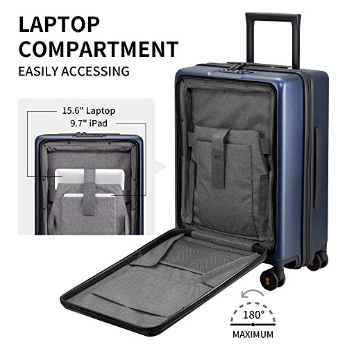 LEVEL8 Road Runner Carry On Luggage, 20Inch Hardside Suitcase, Spinner