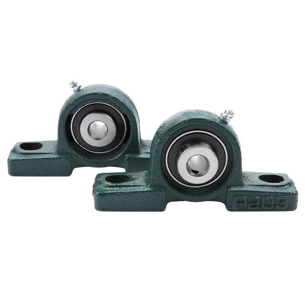 2 Pieces UCP205 Pillow Block Bearing, 25mm/ 0.98in Self-Alignment Ball Mounted Bearing Steel Bearing for Various Machinery Use
