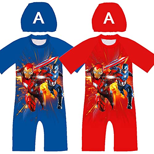 Avenger Cosplay Jongen Spiderman Badpak Zomer Strand Zwemmen Kostuum Kid Shorts Mouwen Wetsuit Uv-bescherming Rash Guard… - Image 3