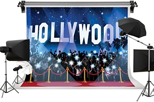 GESEN 10X7ft Hollywood Flash Red Carpet Seamless Vinyl Photography Backdrop Photo Background Studio Props GESEN10