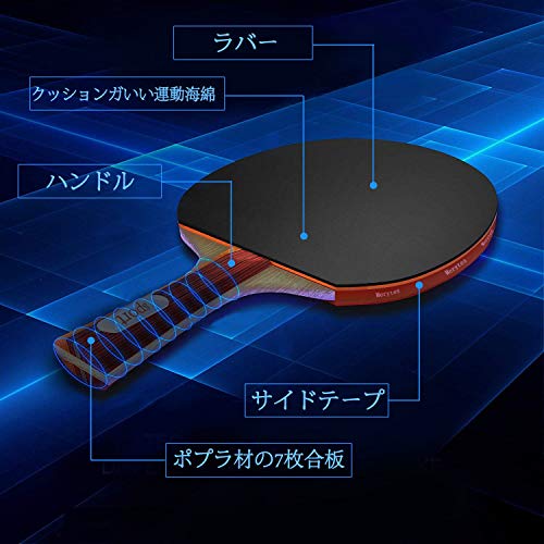 Merytes 卓球 ラケット ピンポンラケット パドル 4本セット 卓球ボール6個付き 卓球 セット Details Du Produit Service D Achat Proxy Japonais From Japan
