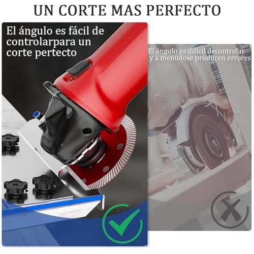 YOGONEV Soporte de Amoladora Angular Para Corte de Chaflán de 45°(Con 3 Piezas de Corte),Cortadora de Azulejo 45 Grados,Soporte Para Amoladora Angular Herramienta para Corte de 45 Grados
