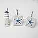 CHICTIE Beach White Shower Curtain Hooks Decorative Lighthouse Starfish Shower Rings Hangers Rust Proof
