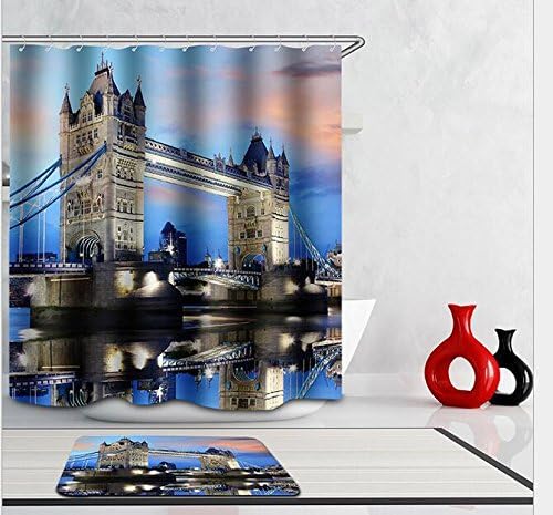 Artsplaza Fashion City Polyester Christmas Shower Drape Width X Height / 72 X 72 Inches / W H 180 By 180 Cm For Boys Custom Hotel Valentine Relatives. Easy Clean. Fabric Material