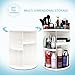 Meeracula - 360 Degree Rotating Makeup Organizer, Adjustable Multi-Function Cosmetic Storage Box, 7 Layers, Oversize Capacity, Fits Nail Polish, Eyeliner, Lipsticks and More.(White) (Large)