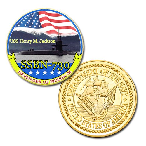 U.S Navy Henry M.Jackson SSBN-730 GP printed Challenge coin