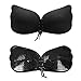 Tidetell Invisible Women's Strapless Self Adhesive Demi Bra with Drawstring Black C