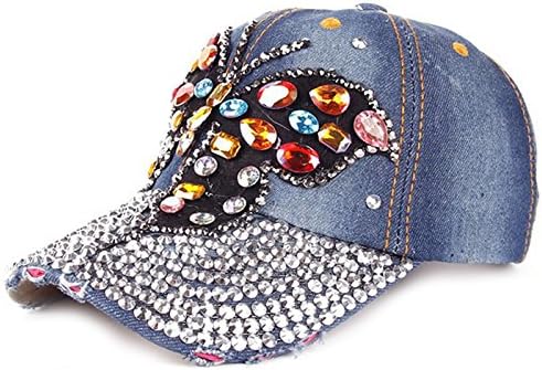 Coolzdt Multiple Cute ANIMALS Bling Rhinestone Adjustable Strapback Hats Baseball Cap Denim (19 Style)