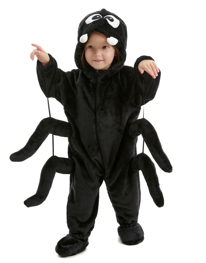 Photo 1 of ....PHOTO AND DESCRIPTION SIMILAR TO THE PRODUCT/////Newborn Spider Costume, Baby Insects Onesie Boys Girls, Babies Infant Animals Halloween Cosplay Romper Clothes Toddler 3-6 Months ID