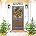 MAOYUE Christmas Wreath with LED Lights 21 Inches Red Berry Wreath Garland Pre-Lit Holiday Decorations Wreath for Christmas Indoor Outdoor Decorations