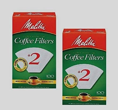 2 100ct MELITTA Cone Coffee Filters #2 