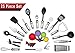 Kitchen Utensils - 25 Piece Cooking Utensils - Nonstick Utensil set - Silicone and Stainless Steel Kit - For Pots and Pans - Safe For All Cookware - BPA Free - Dishwasher Safe Kitchen Tools