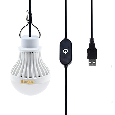 Bonlux USB Kabel Berührt Dimmbare LED Birne 5W Kühlweiß 6000k Tragbares Leuchtmittel Lampe für Taschenlampe Camping Beleuchtu