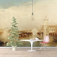 Wall Murals Self-Adhesive Removable The Dogana and San Giorgio Maggiore by Joseph Mallord William Turner Wallpaper Home Decoration for Living Room,Bedroom - 66x96 inches