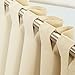 Best Home Fashion Thermal Insulated Blackout Curtains - Back Tab/ Rod Pocket - Beige - 52