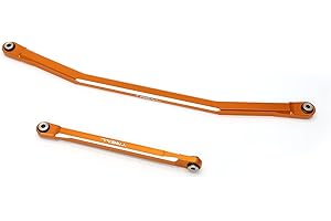 Treal Aluminum 7075 Steering Link Upgrade Parts for Axial RBX10 Ryft (Orange)