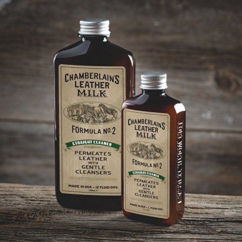 Leather Milk Leather Cleaner - Straight Cleaner No. 2 - All Natural, Non-Toxic Deep Cleaner Made in the USA. 2 Sizes. Includes Premium Cleaning Pad!