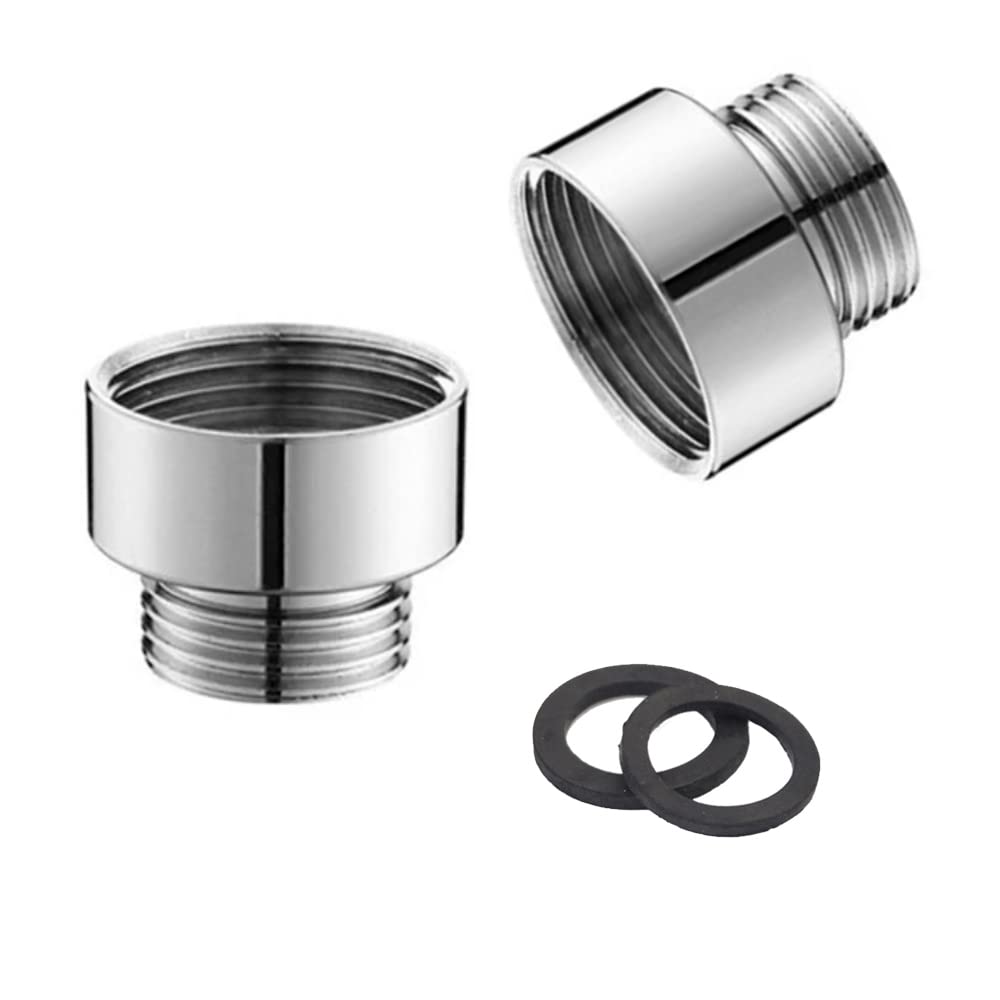 Brass Faucet Aerator Adapter for Washing Machine Dishwasher Thread Pipe Fitting Connector with Tap Aerator Adapter (G1/2 Male x G3/4 Female)