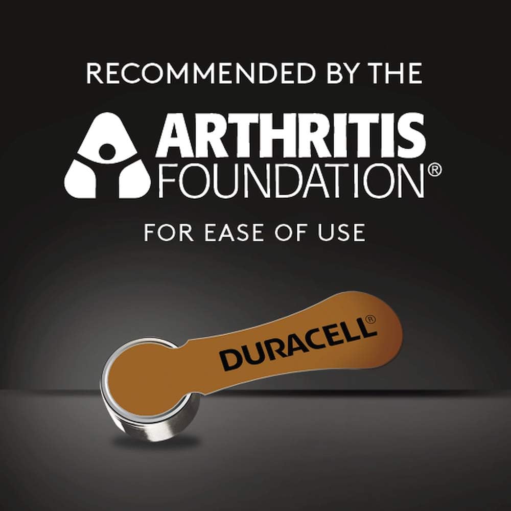 Duracell - Hearing Aid Batteries Size 312 (brown) - long lasting battery with EasyTab for ease of installation - 24 count: Health & Personal Care