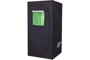 CoolGrows 36"x36"x72" Mylar Hydroponic Grow Tent with Window for Indoor Plant Growing 3'x3'x6'