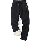 Flygo Men's Fleece Pants Winter Warm Joggers Pants Active Sherpa Lined Sweatpants