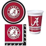 University of Alabama Crimson Tide Party Supplies Kit for 8