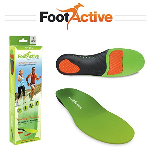 FootActive SPORTS High impact orthotic archsupport insoles for sports, leisure, work and play